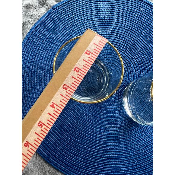 Pasabahce 2 Monogramed"B" Old Fashioned Low Ball Glass from Pasabahce Gold Rim - Picture 9 of 10